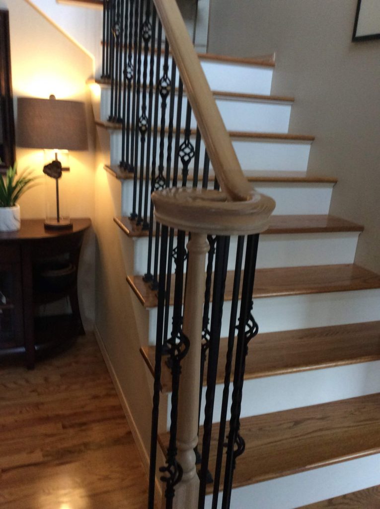 Stairway with Hardwood Floors
